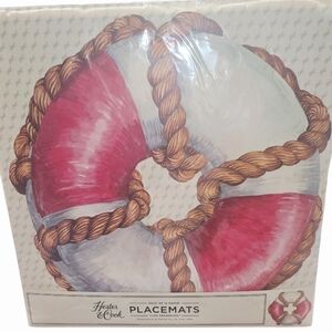 NIP Hester & Cook Life Preserver Die Cut Paper Placemats